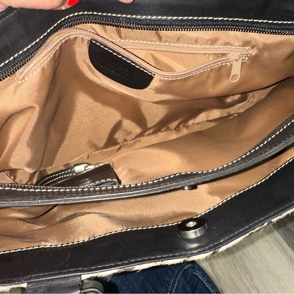 _Fortuna Valentino double handle animal print shoulder bag leather size 7H X 13L - Picture 14 of 16